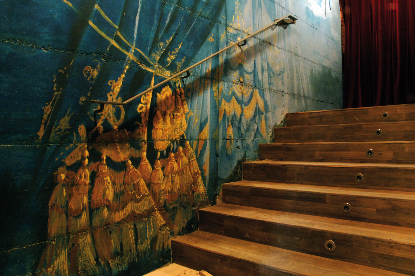 un dettaglio di un muro affrescato