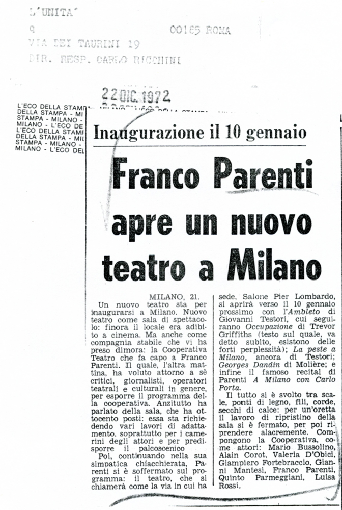 L'unità, 20 dicembre 1972