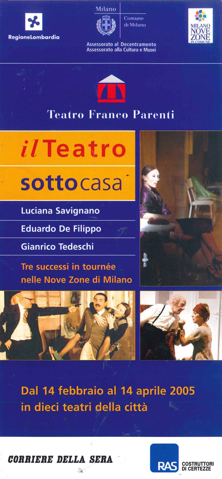 La locandina del Teatro sotto casa